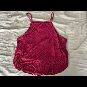 Magenta Cut-out Tank Top